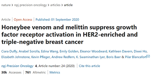 攻克三阴性乳腺癌，蜜蜂毒液竟是要害？