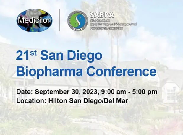 9月30日，尊龙凯时陈春麟博士将出席第21届圣地亚哥生物制药大会